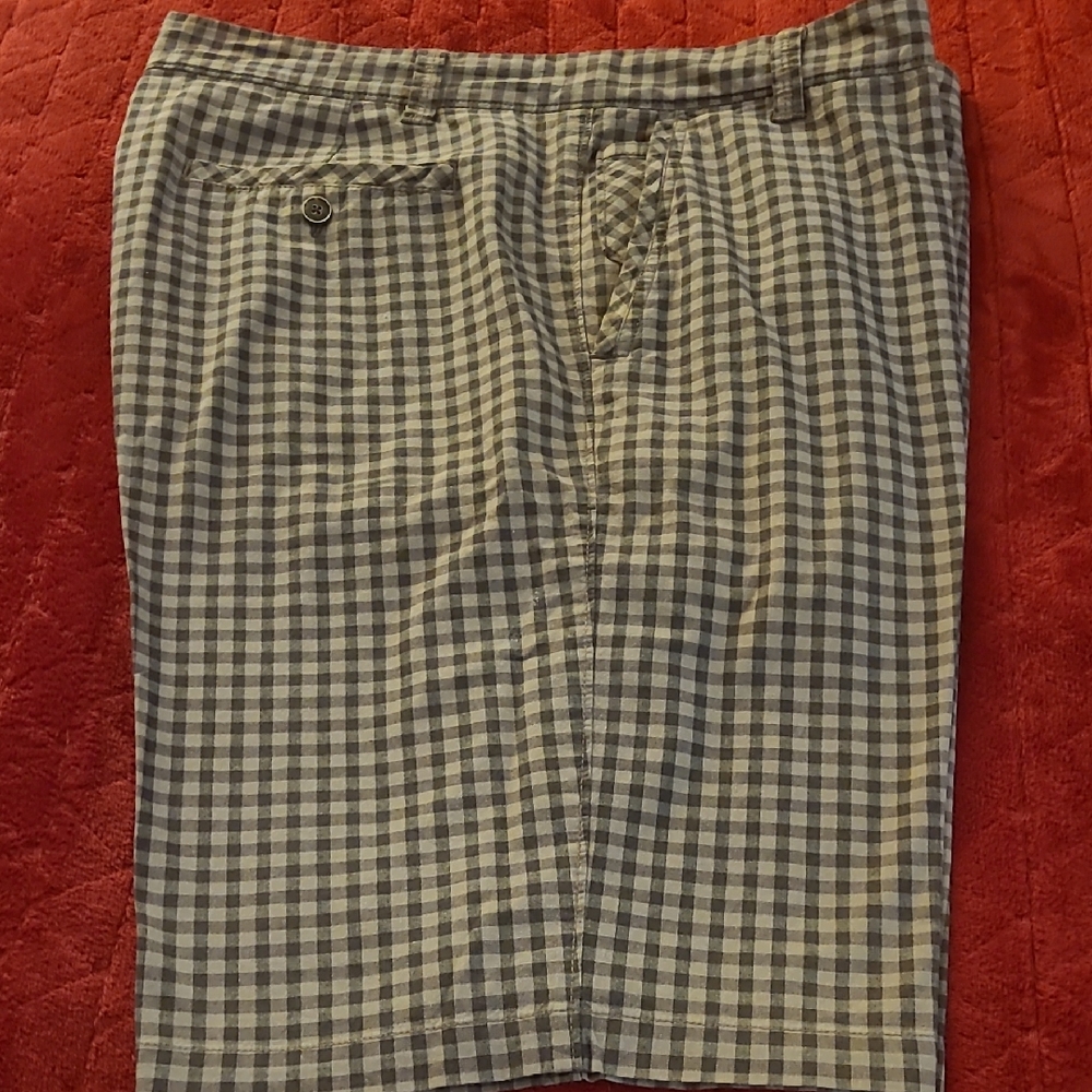 Classic Checkered Brown and Tan Mens Shorts